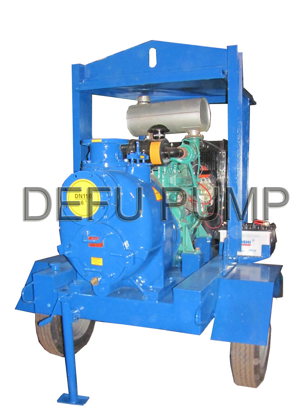self priming diesel engine pump mounte trailer